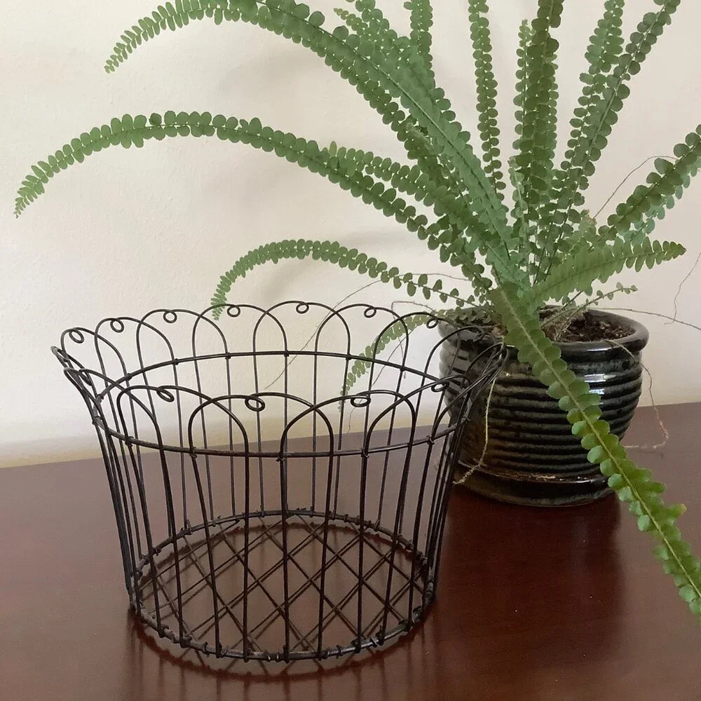 EUC Black Open Wire Basket